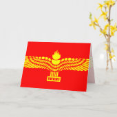 Carte Syriac Aramaic Peuple, drapeau syrien (Fleur jaune)