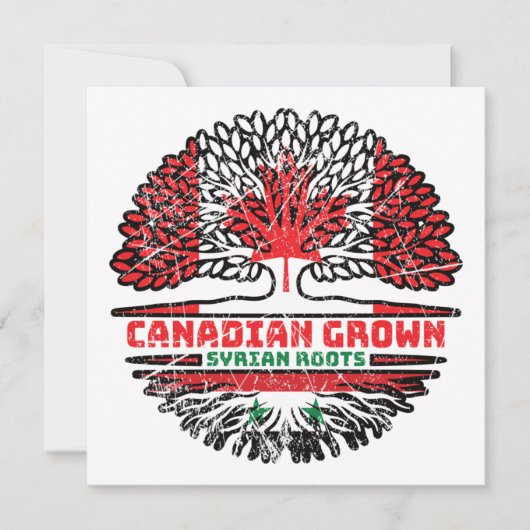 Carte Syrie Canadian Canada Arbre Drapeau (Devant)