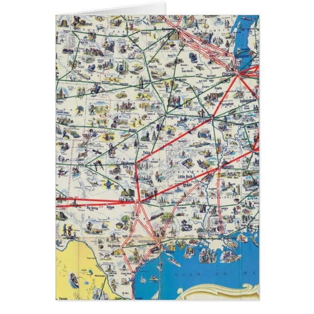 Carte système American Airlines (Devant)