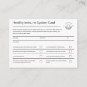 Carte système immunitaire saine | Pack de 100 (Devant)
