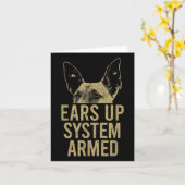 Carte Système Malinois Belge Oreilles Up Maligator Armé  (Fleur jaune)