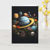 Carte système solaire (Fleur jaune)