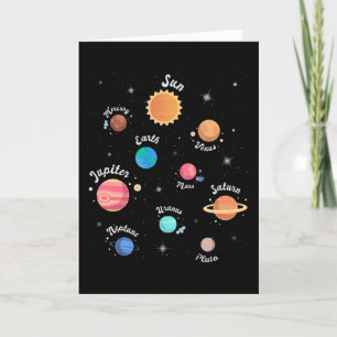 Carte Système solaire des enfants planètes connaissance
