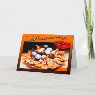 Carte Szczęśliwego Tłustego Czwartku Jeudi Jeudi