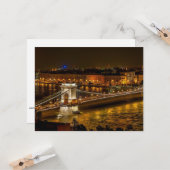 Carte Szechenyi Pont Chaîne, Budapest, Hongrie (Devant/Arrière en situation)