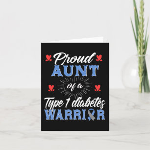 Carte T1D Fière Tante Diabète Sensibilisation Type 1 Ins