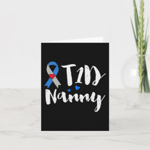 Carte T1D Nanny Type 1 Cadeaux de sensibilisation au dia