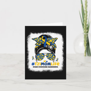 Carte T21 Maman Vie Messy Bun Down Syndrome Maman Sensib