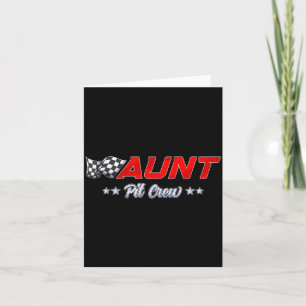 Carte T Crew Tante Voiture de Course Famille Équipes de