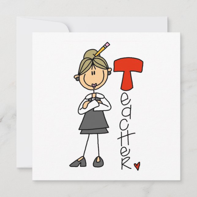 Carte T est pour enseignant (Devant)