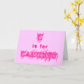 Carte T est pour Tantrum Funny Greeting Card (Fleur jaune)