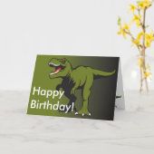 Carte T-Rex a personnalisé des articles (Fleur jaune)