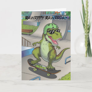 Carte T-Rex à skatepark skateboard
