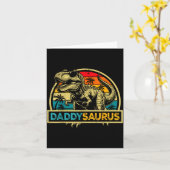 Carte T Rex Daddysaurus Dinosaure Papa Saurus Famille Ta (Fleur jaune)