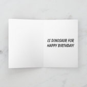 Carte T-Rex Dinosaur Anniversaire (Intérieur)