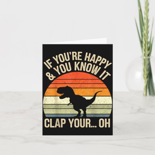 Carte T Rex Dinosaure Mème Drôle Dino Pour Hommes Femmes (Devant)