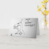 Carte T Rex Hates Ouverture Présentations Noël (Fleur jaune)