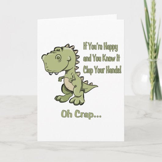Carte T-Rex heureux (Devant)