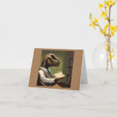 Carte T Rex Lecture (Fleur jaune)