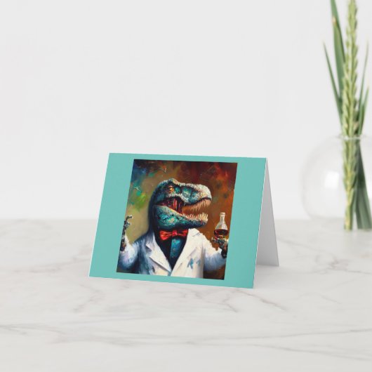 Carte T Rex Mad Scientifique (Devant)