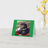 Carte T Rex Racecar (Fleur jaune)