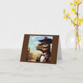 Carte T Rex Sheriff (Fleur jaune)