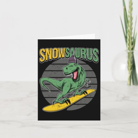 Carte T-rex Snowboard Dinosaur Snowboard (Devant)