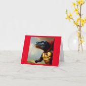 Carte T Rex Superhero (Fleur jaune)