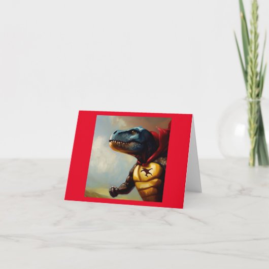 Carte T Rex Superhero (Devant)