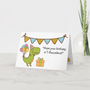 Carte T-Rexcellent Anniversaire
