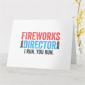 Carte T-Shirt 4 juillet Directeur de Fireworks (Fleur jaune)
