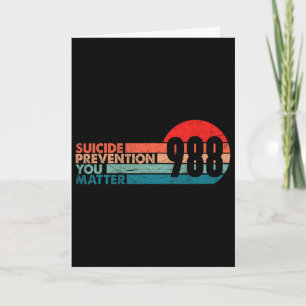 Carte T-shirt 988 Ligne de prévention du suicide 988 Sen