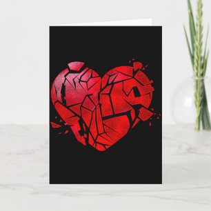 Carte T Shirt Anti Saint Valentin Cœur Brisé
