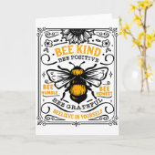 Carte T Shirt Bee Kind Bee Positive (Fleur jaune)