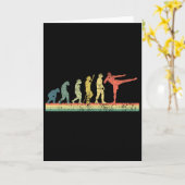 Carte T-shirt cadeau drôle d'évolution de kickboxing Kic (Fleur jaune)