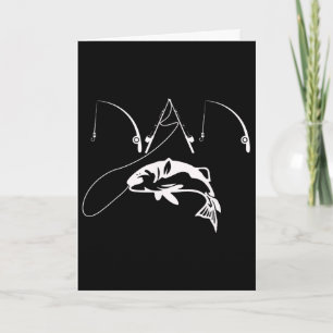 Carte T-shirt Cadeau Papa Pêcheur Papa Fête des Pères