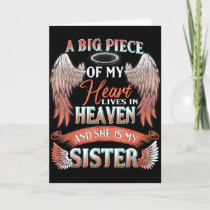 Carte T-shirt d'anniversaire de sœur au ciel, Ma sœur me