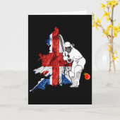 Carte T Shirt de cricket d'Angleterre (Fleur jaune)