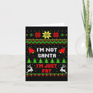 Carte T-shirt de Noël drôle. Je ne suis pas le Père Noël