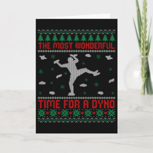 Carte T-shirt de Noël moche drôle d'escalade en salle