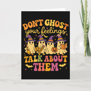 Carte T-shirt de psychologue scolaire Halloween Ne hante