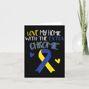 Carte T-shirt de sensibilisation au syndrome de Down Hom