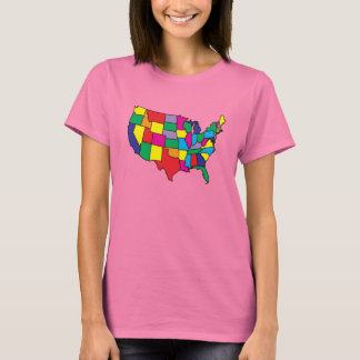 Carte T-Shirt des États-Unis