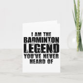 Carte T-shirt drôle de badminton Hommes Femmes Joueur de (Devant)