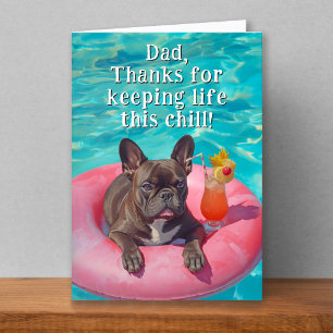 Carte T-shirt drôle de Bouledogue Français pour la Fête