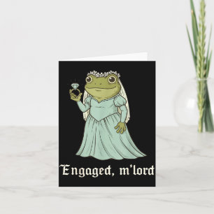 Carte T-shirt drôle de grenouille de fiançailles pour co