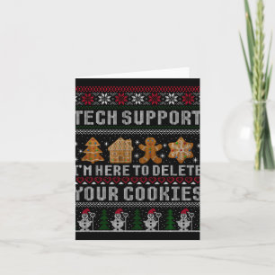 Carte T-shirt drôle de Noël pour technicien en informati