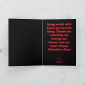 Carte t-shirt drôle et mignon pour la Saint-Valentin (Intérieur)