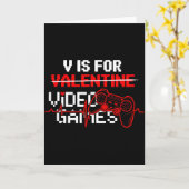 Carte T-shirt drôle pour hommes V est pour jeux vidéo Va (Fleur jaune)