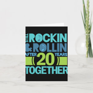 Carte T-shirt du 20e anniversaire 20 ans ensemble Couple